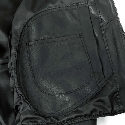 Hot Leathers VSM5009 USA Made Men's Black V-Neck Premium Leather Zippered Motorcycle Rider Vest