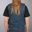 Hot Leathers VSM6001 Men's Blue Denim Vest