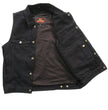 Hot Leathers VSM6002 Men's Black Denim Vest