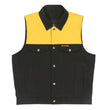 Hot Leathers VSM6104 Men's '2-Tone' Leather and Denim Club Style Biker Vest