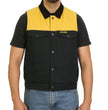 Hot Leathers VSM6104 Men's '2-Tone' Leather and Denim Club Style Biker Vest
