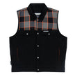 Hot Leathers VSM6204 Men's '2-Tone' Denim and Flannel Club Style Biker Vest