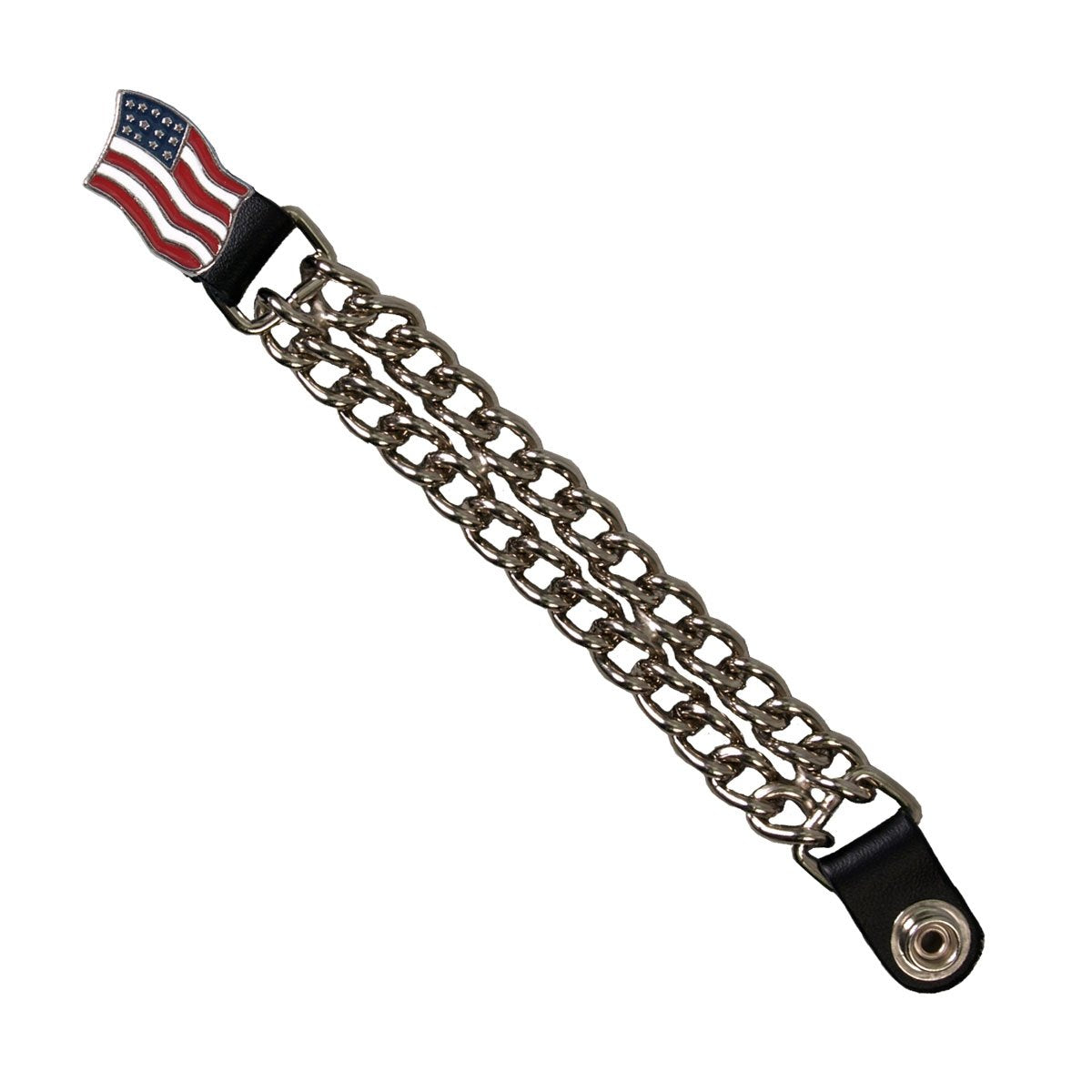 Hot Leathers VXC2003 American Flag Chain Vest Extender