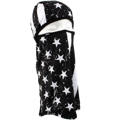 Zan Headgear WB4L091 Convertible Balaclava, SportFlex™ Series Black & White Flag