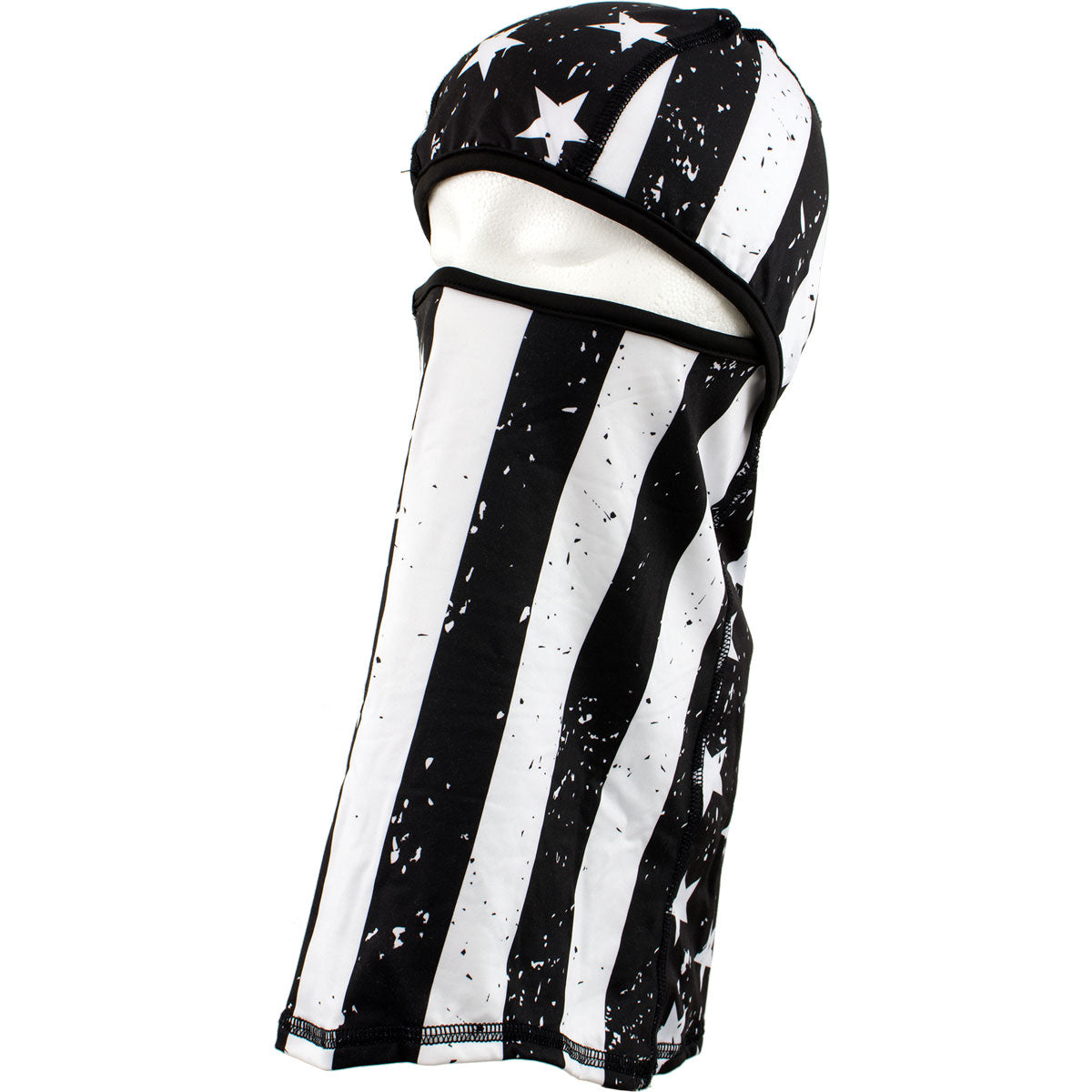 Zan Headgear WB4L091 Convertible Balaclava, SportFlex™ Series Black & White Flag