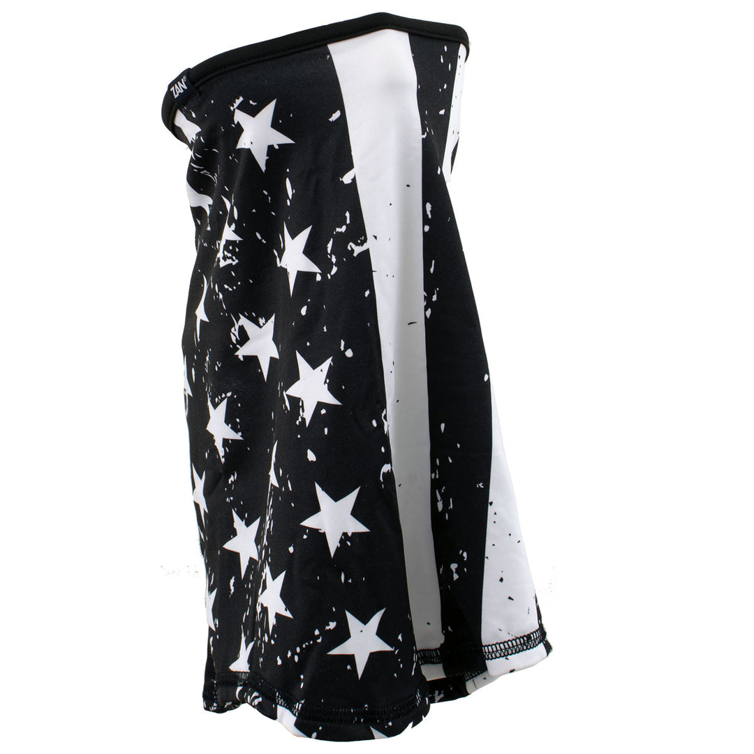 Zan Headgear WB4L091 Convertible Balaclava, SportFlex™ Series Black &amp; White Flag