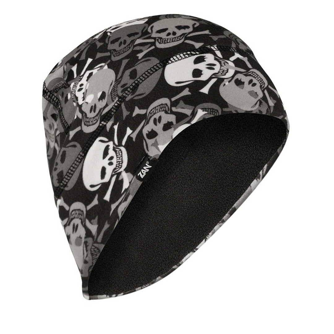 ZanHeadgear WHLF424 Helmet Liner/Beanie SportFlex Series Fleece Lined All Over Skull