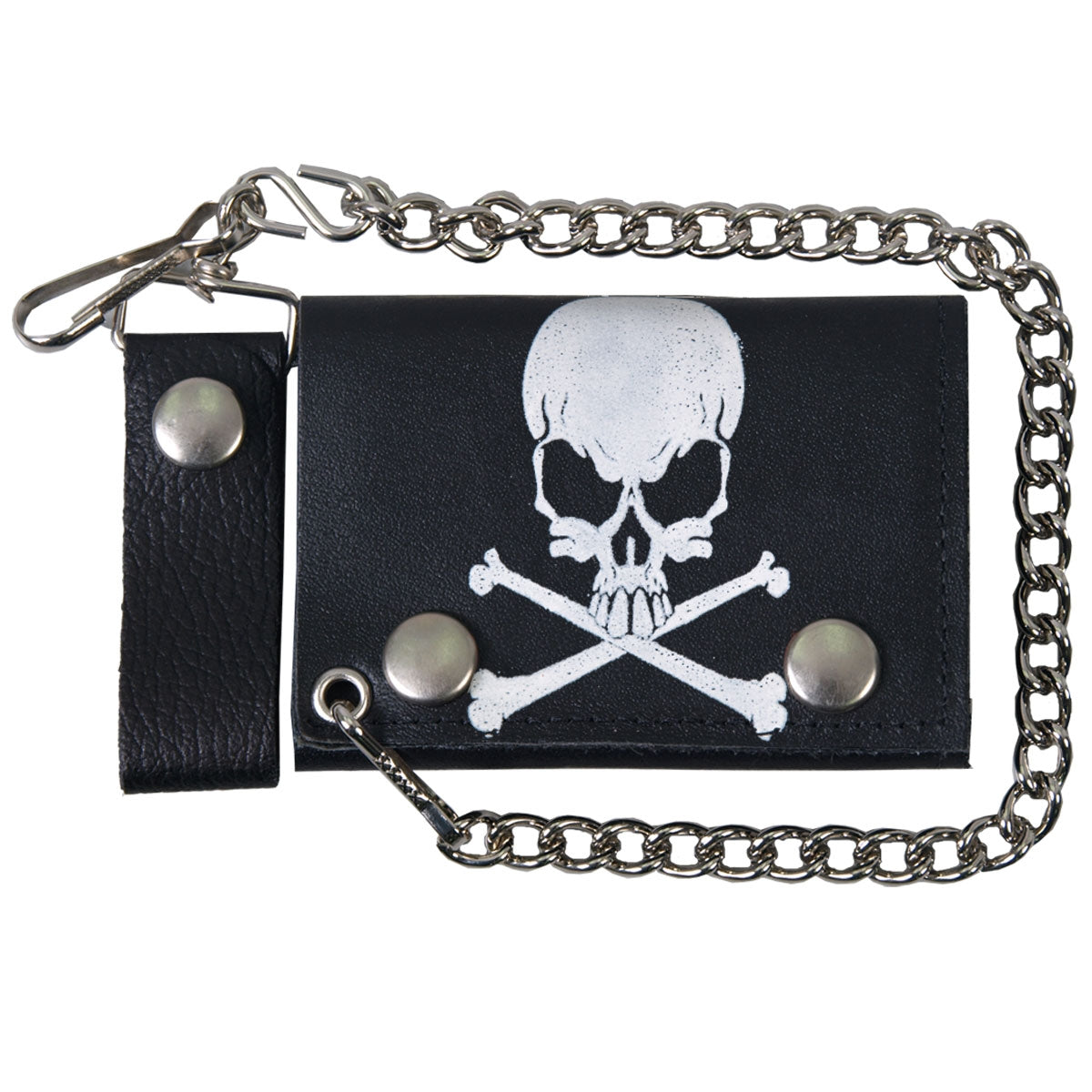 Hot Leathers Skull and Crossbones Bi-Fold Wallet WLB1012