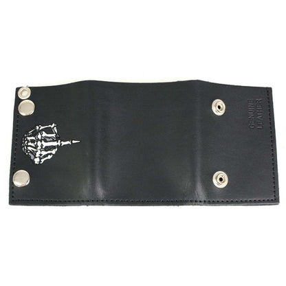 Hot Leathers Skeleton Finger Tri-Fold Wallet WLB1022