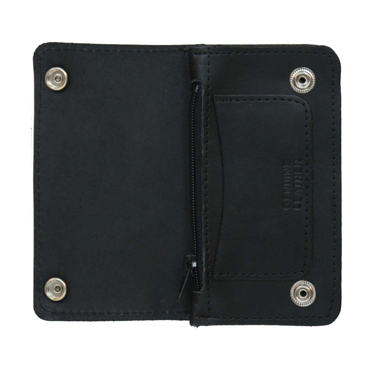 Hot Leathers 5 Pocket Leather Tri-Fold  Wallet WLC1001