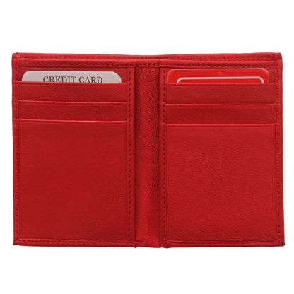 Hot Leathers Red Credit Card Holding Wallet WLD1020