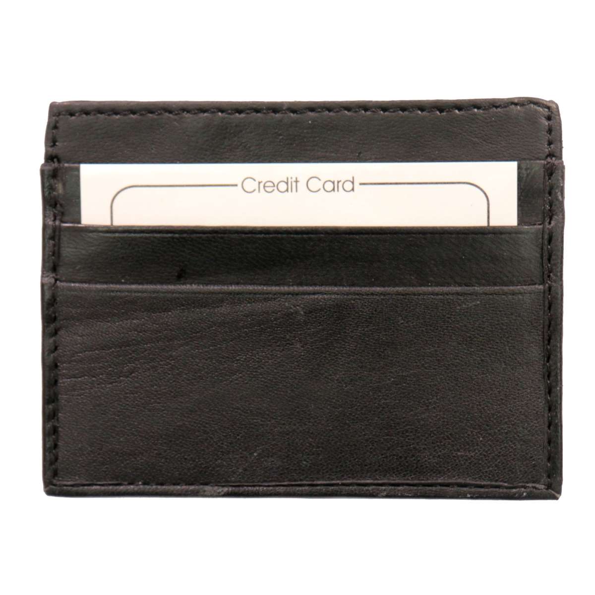 Hot Leathers Black Credit Card Holding Wallet WLD1023