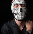 ZanHeadgear WNFM002 Full Mask Neoprene Black and White Skull Face