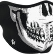 Zanheadgear WNFM002H White and Black Neoprene Skull Half Face Mask Design