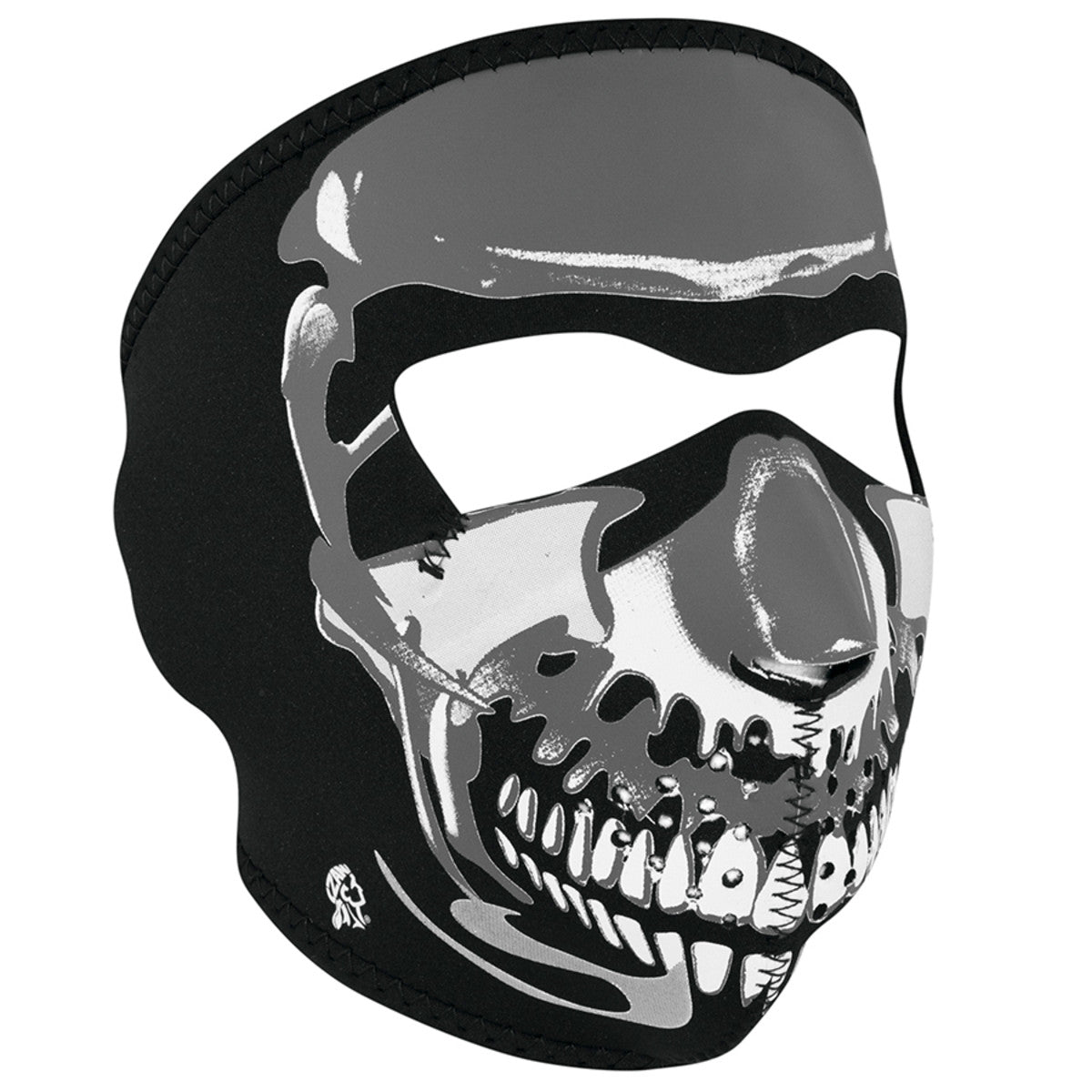 ZanHeadgear WNFM023 Neoprene Full Face Mask with Chrome Skull