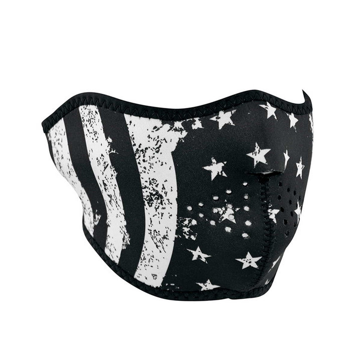 ZanHeadgear WNFM091H Half Mask Neoprene White Flag