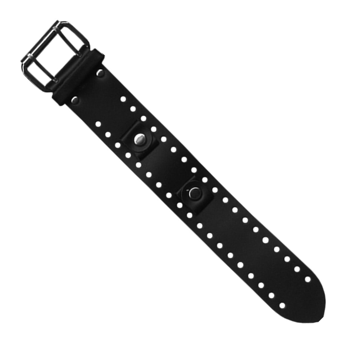 Hot Leathers WTB1012 Black Leather Watch Band with Silver Rivets