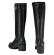 Milwaukee Leather XBL9442 Women's Black Lace-Up Tall Fashion Biker Boots with Square Heel