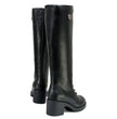 Milwaukee Leather XBL9442 Women's Black Lace-Up Tall Fashion Biker Boots with Square Heel