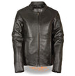 Milwaukee Leather LKL2720 Women's Black Classic Side Lace Leather Motorcycle Jacket