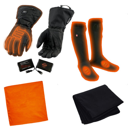 Xelement XG17501SET Heated Gloves for Men’s Winter Glove for Motorcycle Ski Hunting Hiking w/Battery and Harness Wire