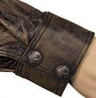 Milwaukee Leather MLM1613 Men's Distressed Brown Casual Biker Rider Leather Shirt w/ Vintage 5 Cent Buffalo Buttons