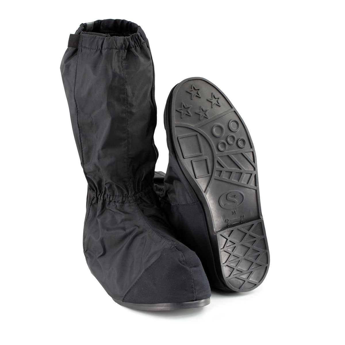 Unisex XS002 Black Full Coverage Hard Walking Sole Motorcycle Rain Boot Covers