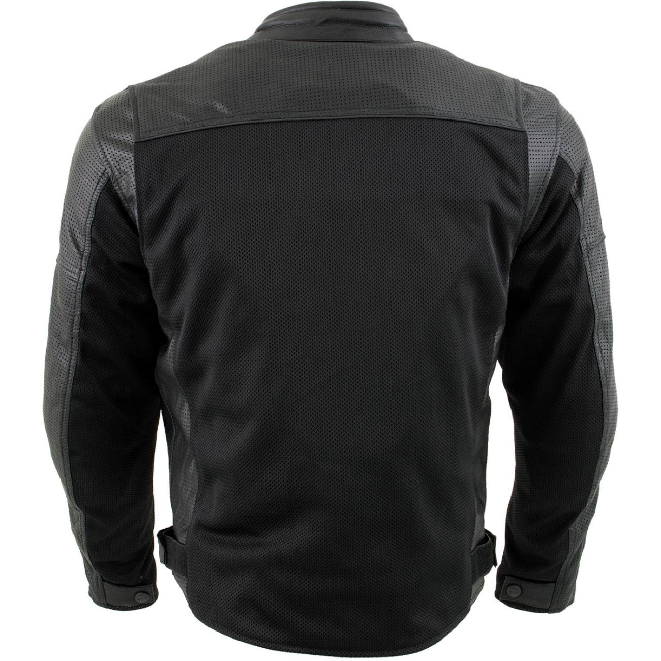 Xelement XS11001 Men's ‘Chaos’ Black Motorcycle Perforated Leather and Mesh Armored Jacket