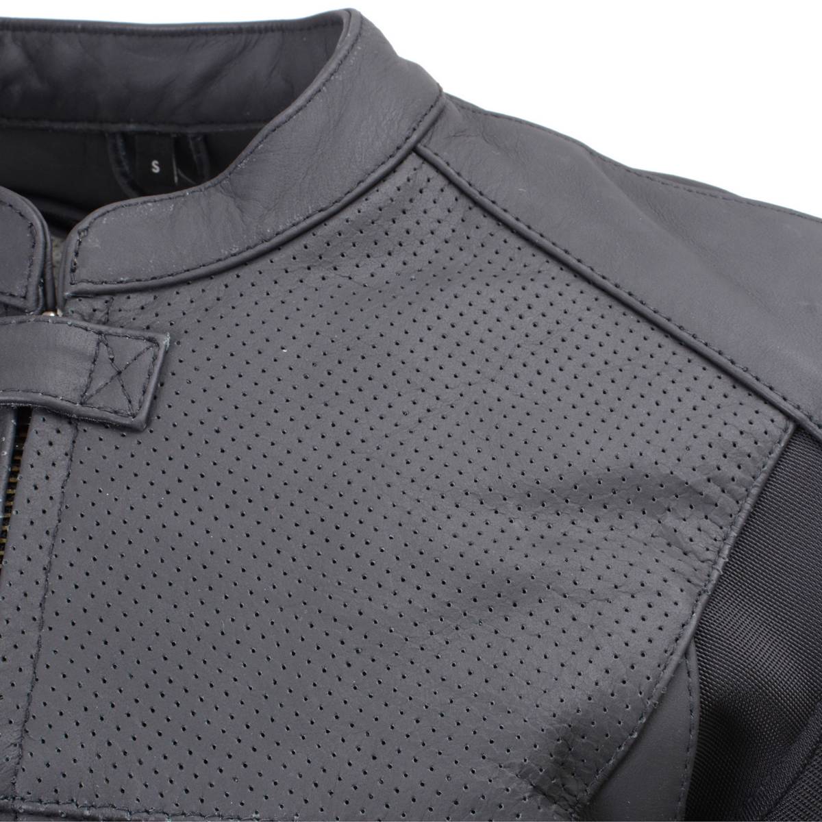 Milwaukee Leather LKM17014 Men's Matte Black Premium Leather Protective Motorcycle Racing Style Biker Jacket w/ CE Armor