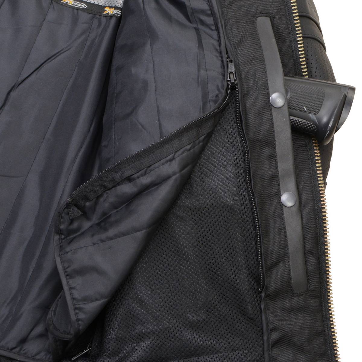 Milwaukee Leather LKM17014 Men's Matte Black Premium Leather Protective Motorcycle Racing Style Biker Jacket w/ CE Armor