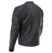 Milwaukee Leather LKM17014 Men's Matte Black Premium Leather Protective Motorcycle Racing Style Biker Jacket w/ CE Armor