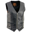 Milwaukee Leather XS1246 Ladies Black 'Braided' Classic Leather Vest