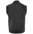 Milwaukee Leather Men's Barrage Flat Black Leather Motorcycle Club Style Vest - LKM3790