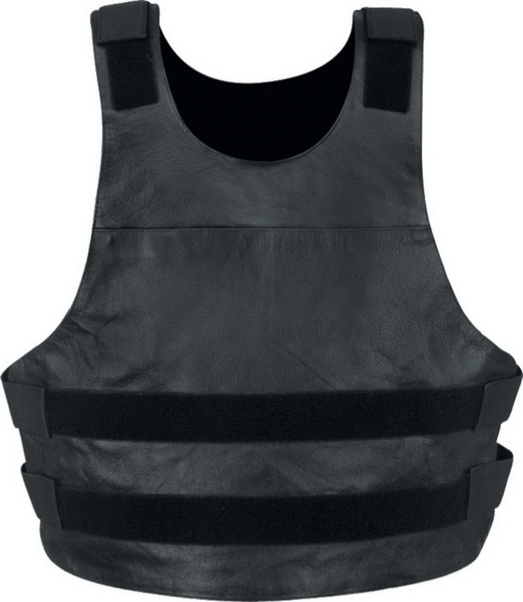 Milwaukee Leather SH1367Z Men's Black Leather Swat Style Rider Vest- Plain Back Panel for Club Patches