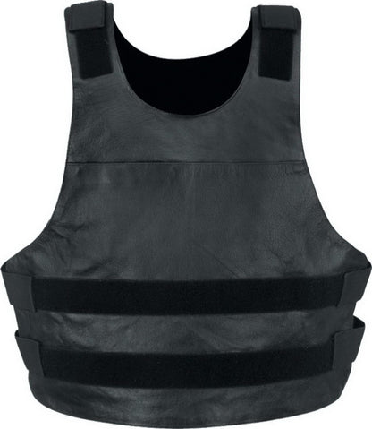 Milwaukee Leather SH1367LZ Women's Black Leather Bullet Proof Style Rider Vest- Plain Back Panel for Club Patches