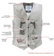 Milwaukee Leather Men's Road King Black Cowhide Leather Motorcycle Vest - LKM3793