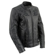 Milwaukee Leather LKL27004 Women's Premium Black Leather Embroidered Jacket with CE Armor Protection