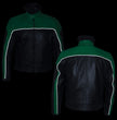 Leather King XS2126 Men's Green and Black ‘Moto’ Biker Jacket