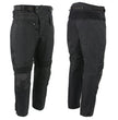 Men's XS2821 Black Water-Resistant Nylon Racing Over Pants with Armor
