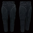 Men's XS2821 Black Water-Resistant Nylon Racing Over Pants with Armor