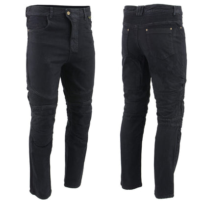 Men’s XS2822 Black Denim Motorcycle Pants with CE Approved Armor