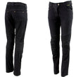 Ladies XS2823 Black Denim Motorcycle Pants with CE Approved Armor