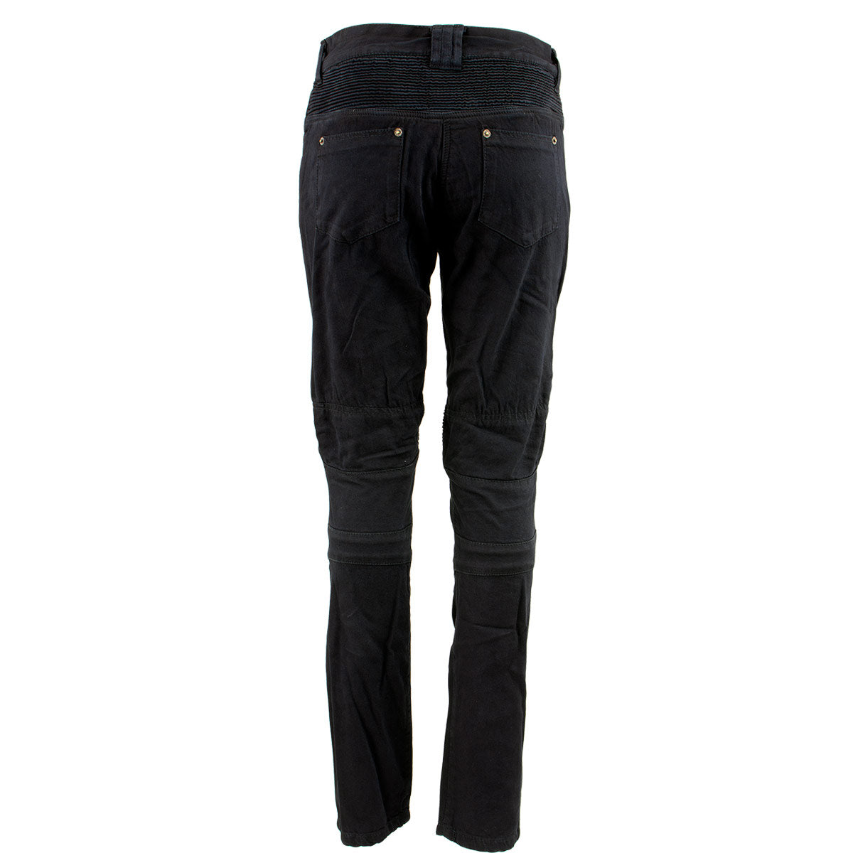 Ladies XS2823 Black Denim Motorcycle Pants with CE Approved Armor