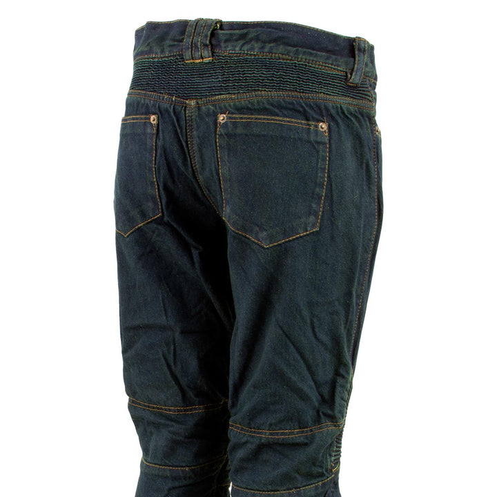 Ladies XS2823 Blue Denim Motorcycle Pants with CE Approved Armor