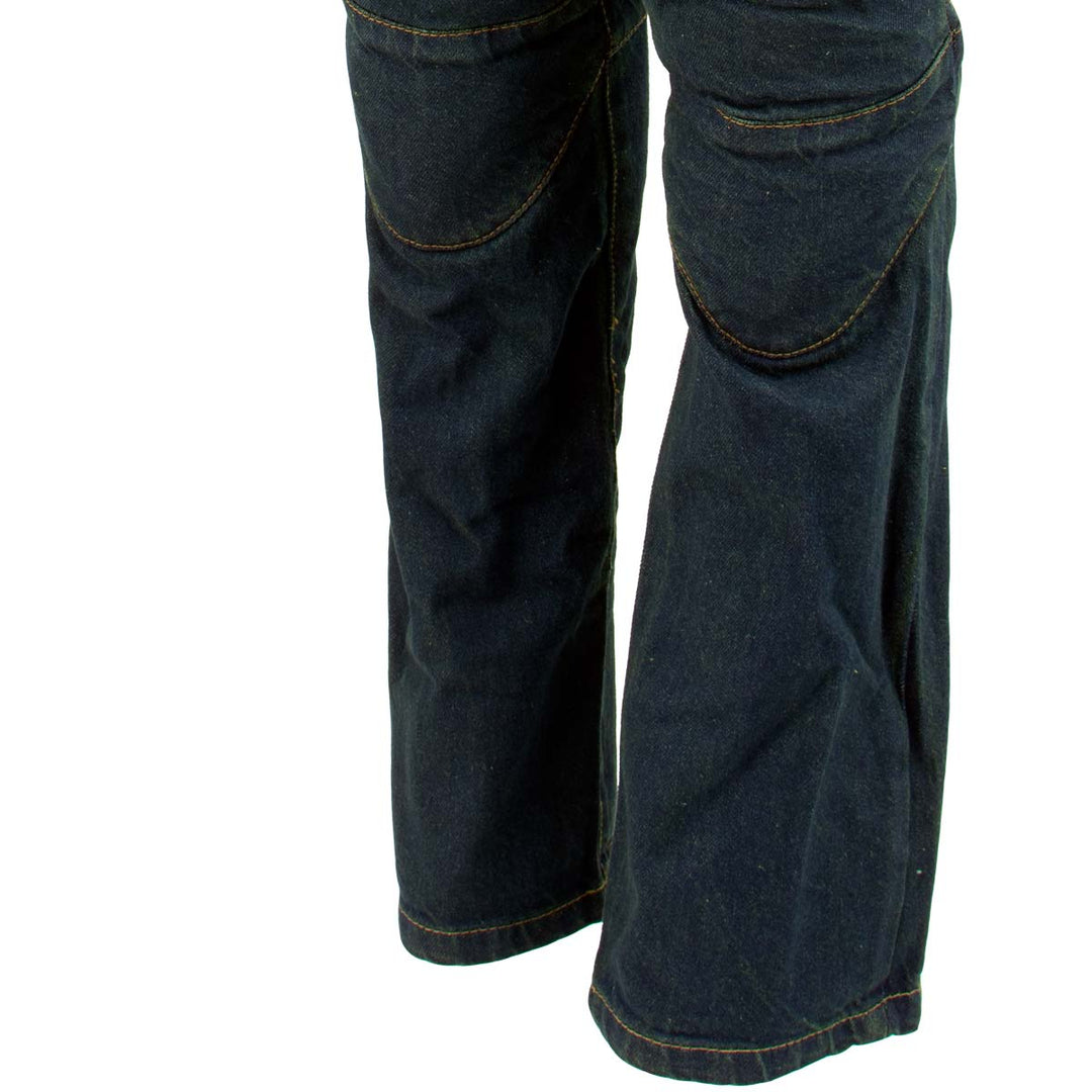 Ladies XS2823 Blue Denim Motorcycle Pants with CE Approved Armor