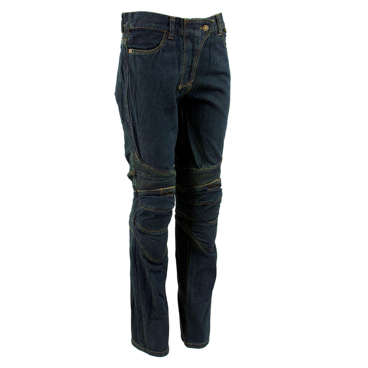 Ladies XS2823 Blue Denim Motorcycle Pants with CE Approved Armor