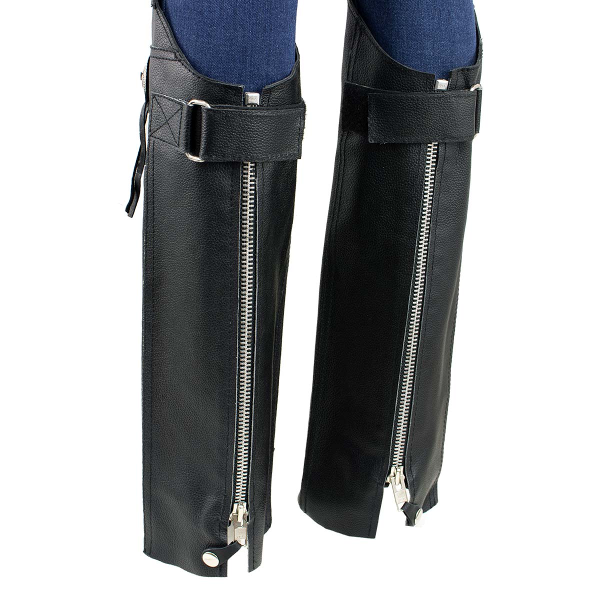 Xelement XS300 Women's Black Leather Half Chaps with Conchos