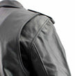 Men's XS400T Tall Size Black Classic Side Lace Police Style Motorcycle Jacket