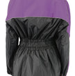 NexGen Ladies XS5001 Black and Purple Water Proof Rain Suit with Reflective Piping