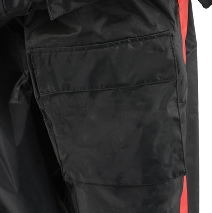 NexGen Ladies XS5001 Black and Red Water Proof Rain Suit with Reflective Piping